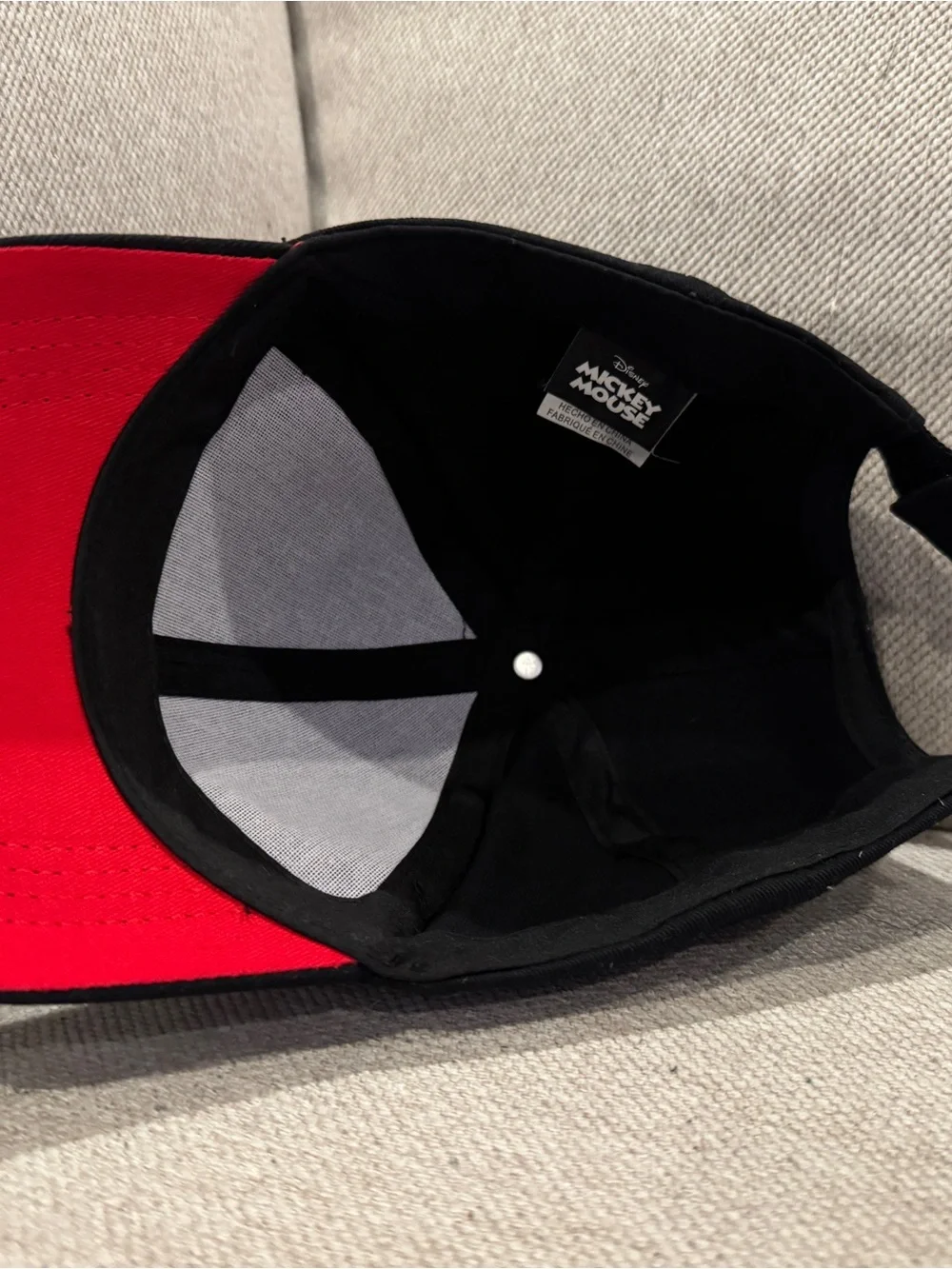 Disney Mickey Mouse 3D Ear Baseball Hat Cap Kids Disney Parks Red & Black